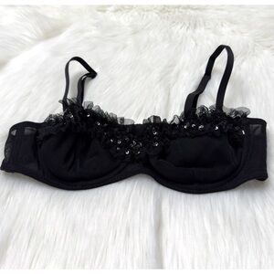Victorias Secret Y2K Black Sequin Bra